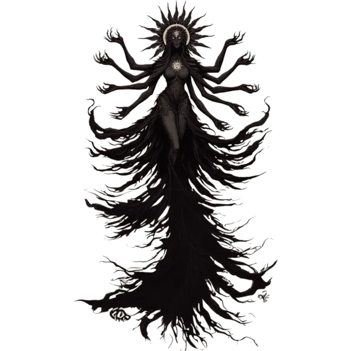 Mystic Shadows Envelop Comfort in the Dark Mystery Figure Oversized T-shirt - Oversized T-shirt