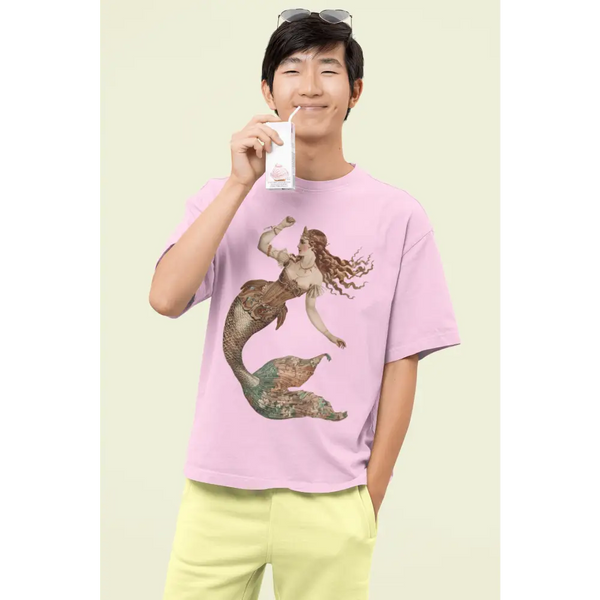 Sirens Song Ancient Greek Tee Ancient Greek Sirens Oversized Top Greek Sirens Myth T Shirt - Pink / S - T-Shirt