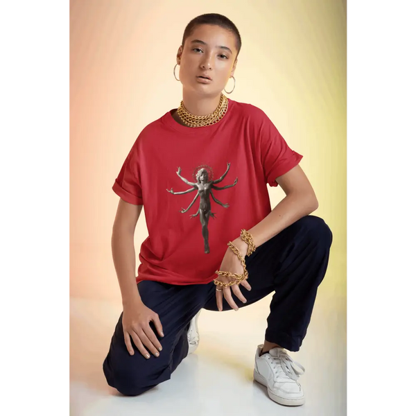 Unisex Oversized Canvas Tee Art Wears Well - Red / S - T-Shirt
