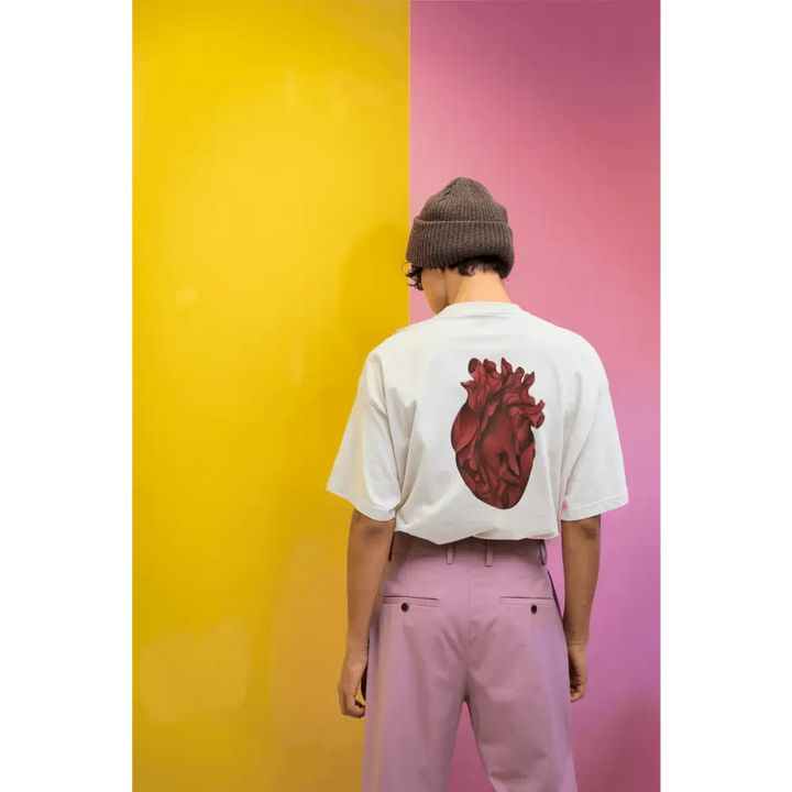 Heart Unisex Oversized Modern Love Tee - White / S - T-Shirt