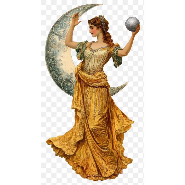 Moon Goddess Unisex Oversized T Shirt Celestial Drape - T-Shirt