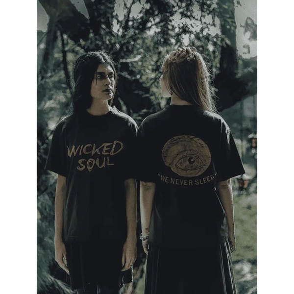 Dark Academia Vibes in Vibrant Print with Flawless Stitching - Black / XS - Oversized T-shirt